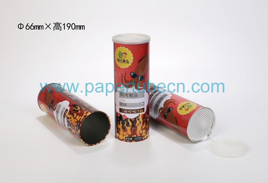 Grilled Squid Food Grade Cylinder Metal Packaging Tin Cans