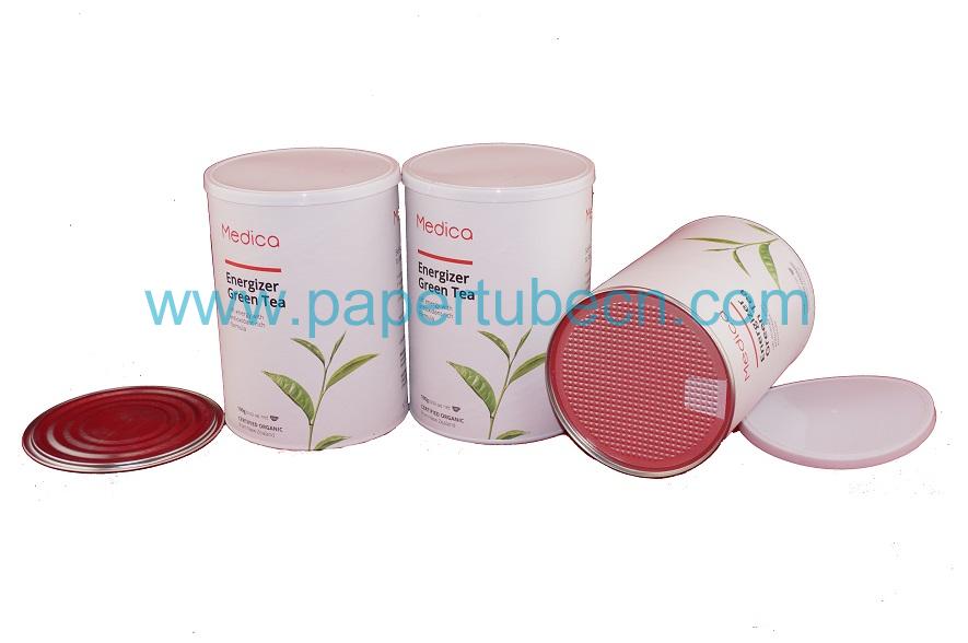 Cans Airtight Green Tea Tube Composite Packaging Paper Canister