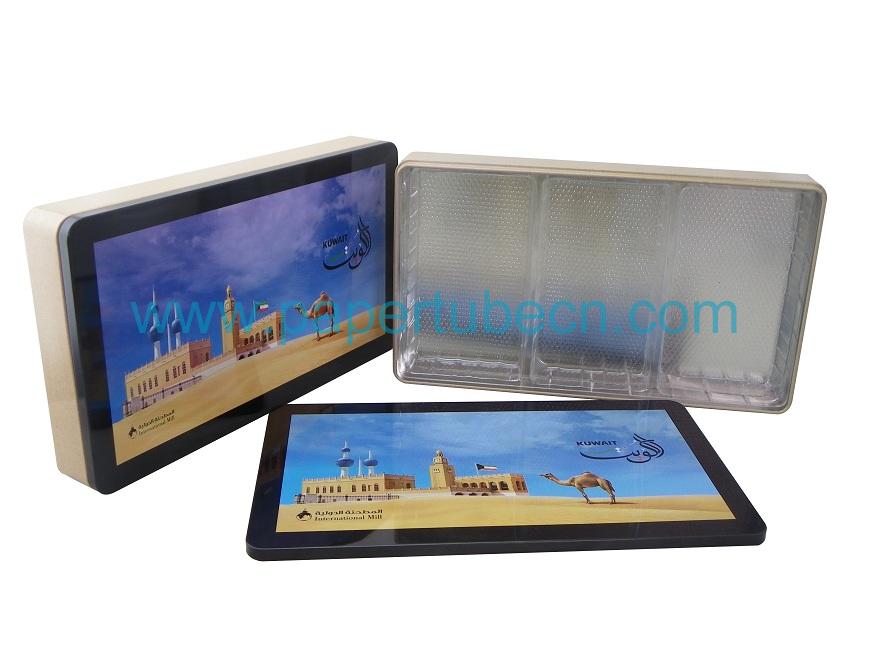 Square Metal Tin Box Lid and Base Design with Plastic Tray Square Metal Tin Box Lid and Base Design with Plastic Tray