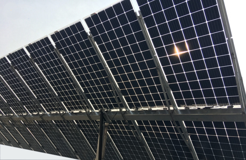 Bifacial PERC modules power station