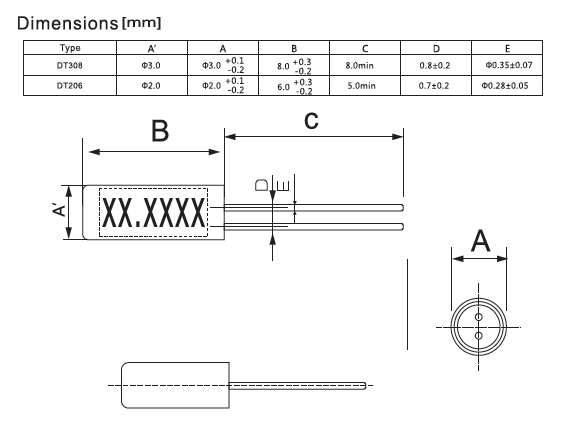 DIP Tuning Fork Crystal 32.768KHz