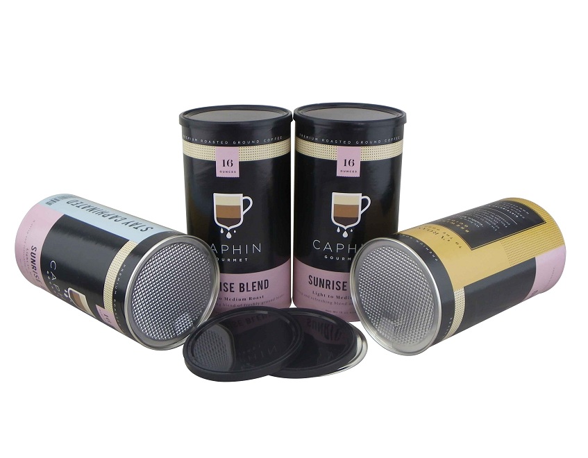 AL Foil Easy Peel Off Design Coffee Packaging Food Grade Paper Tube Can Box AL Foil Easy Peel Off Design Coffee Packaging Food Grade Paper Tube Can Box