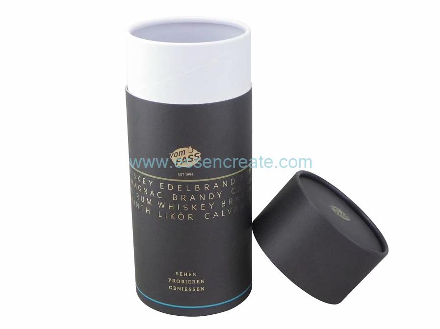 Cylindrical Kraft Wine Glass Bottle Packaging Paper Box 