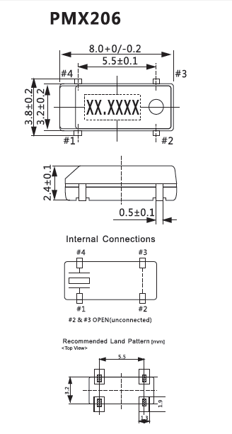 SMD Tuning Fork Crystal 32.768KHz