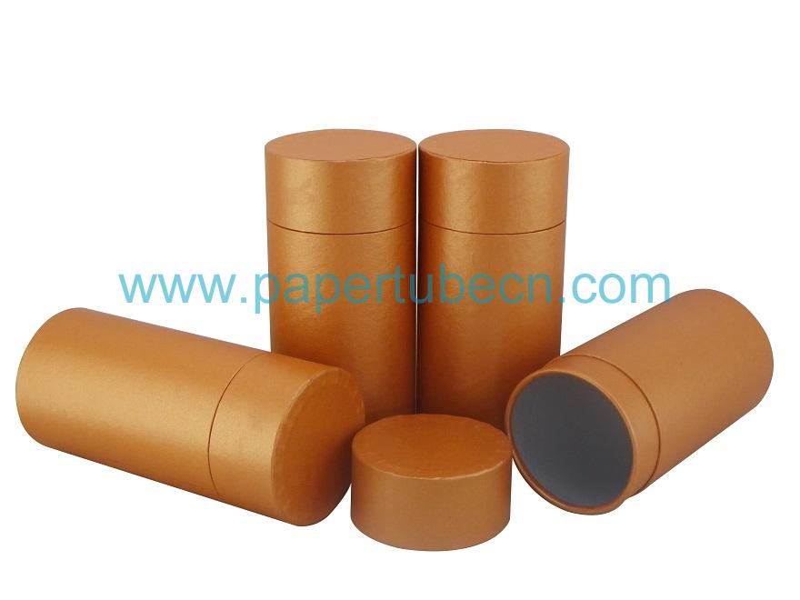 Bright Orange Paper Tube with Flat End
