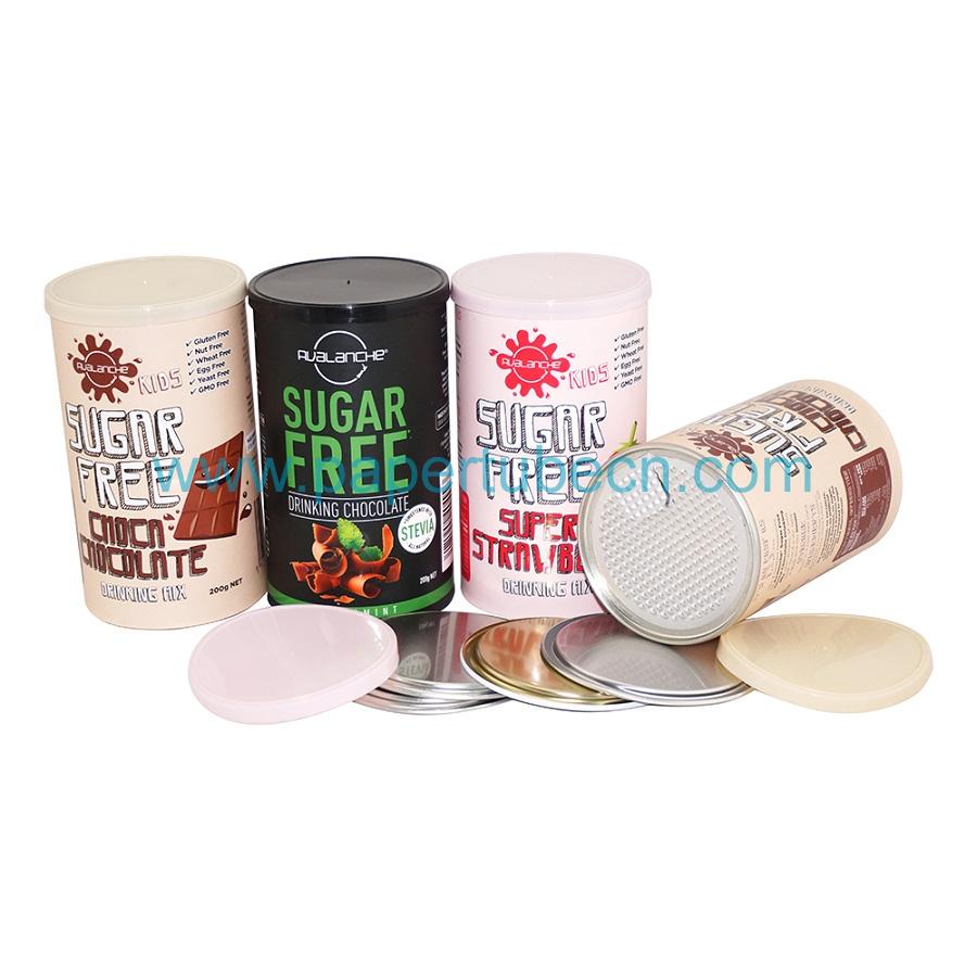 Paper canister for cohocolate packaging
