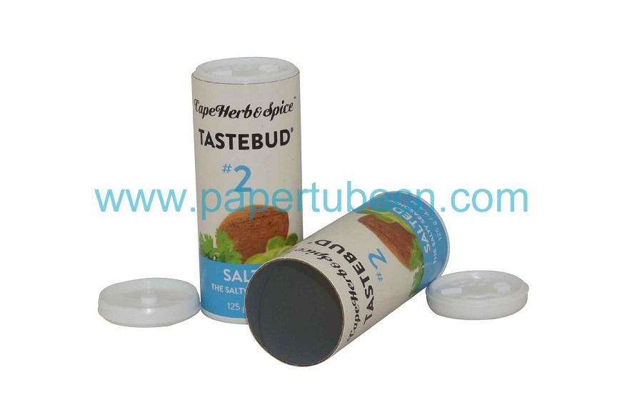 Tin Salted Seasoning shaker paper tube Canister