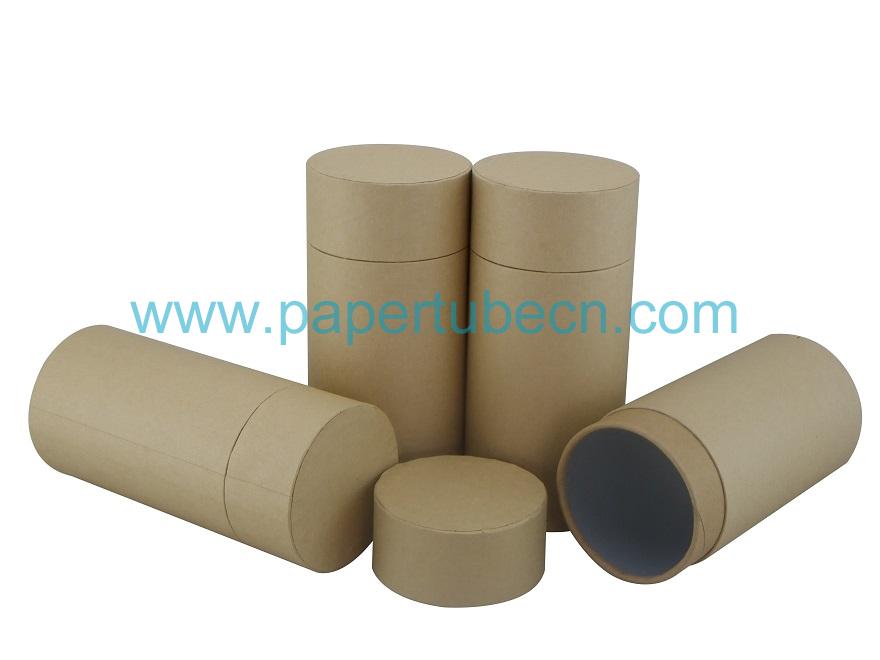 Light Brown Paper Tube with Flat End