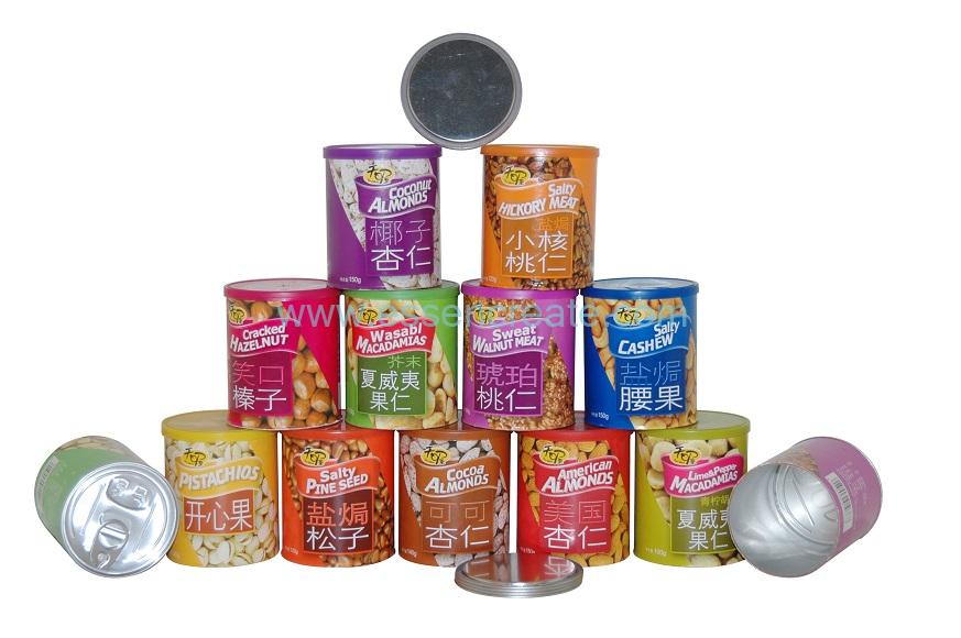 Al EOE Top Salty Cashew Packaging Paper Canister Al EOE Top Salty Cashew Packaging Paper Canister