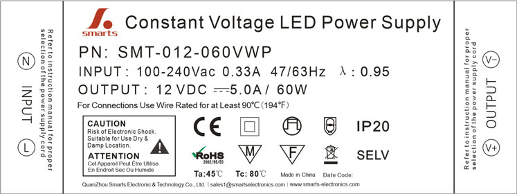 60 watt power supply 60 watt power supply
