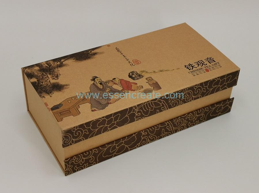 Kraft Tea Gift Box with Paper Cans Kraft Tea Gift Box with Paper Cans