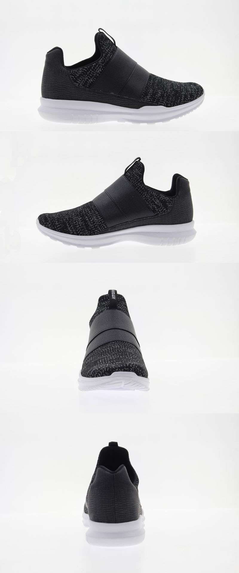 Classic black white color mixture sneakers
