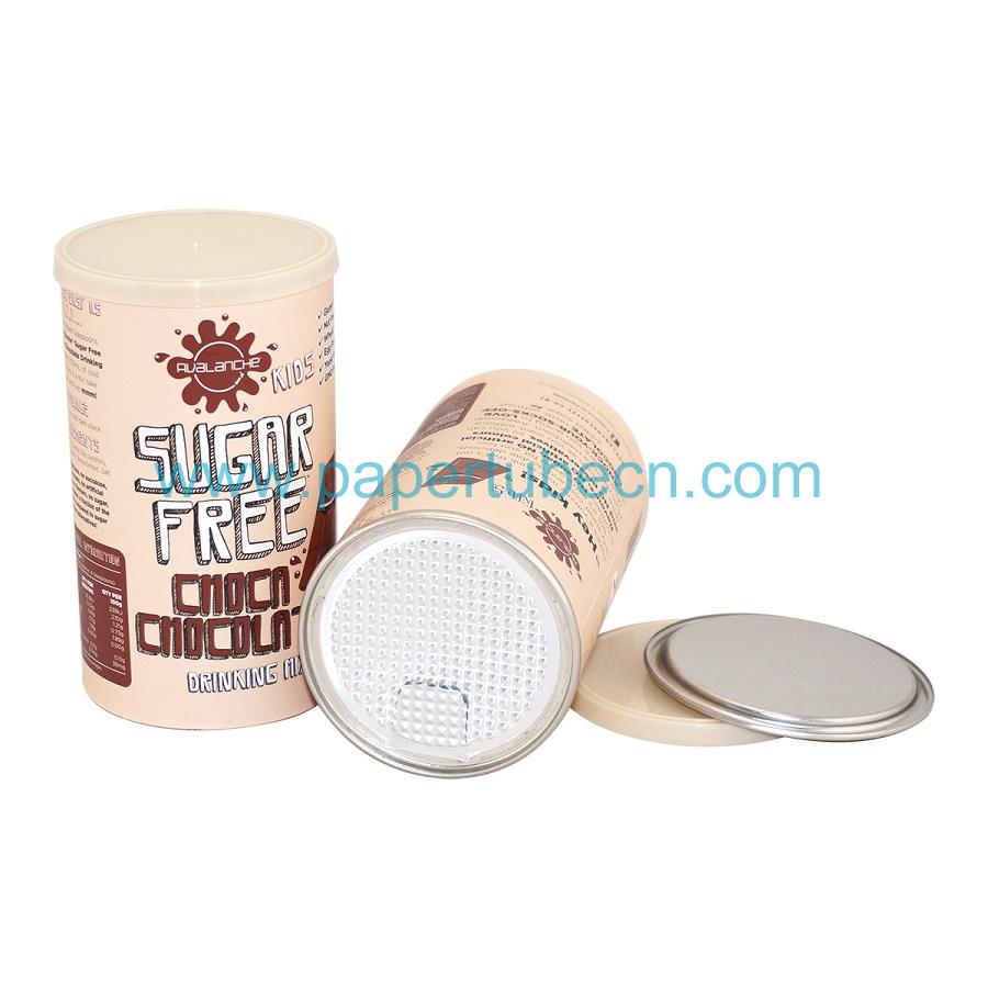 Cans Kids Chocolate Canister Packaging Composite Paper Tube 
