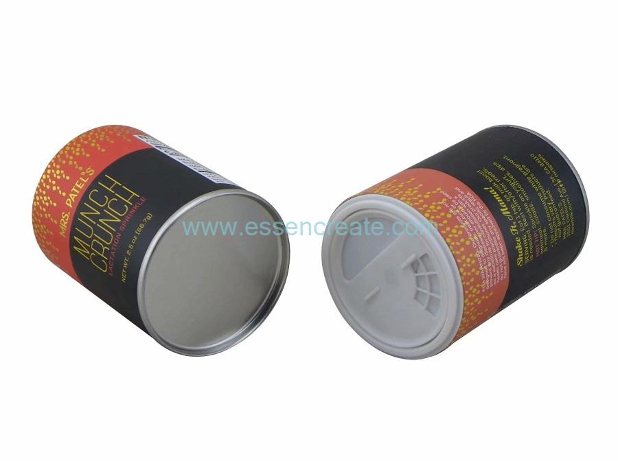 Sesame Seed Meal Packaging Shaker Paper Round Tube Sesame Seed Meal Packaging Shaker Paper Round Tube