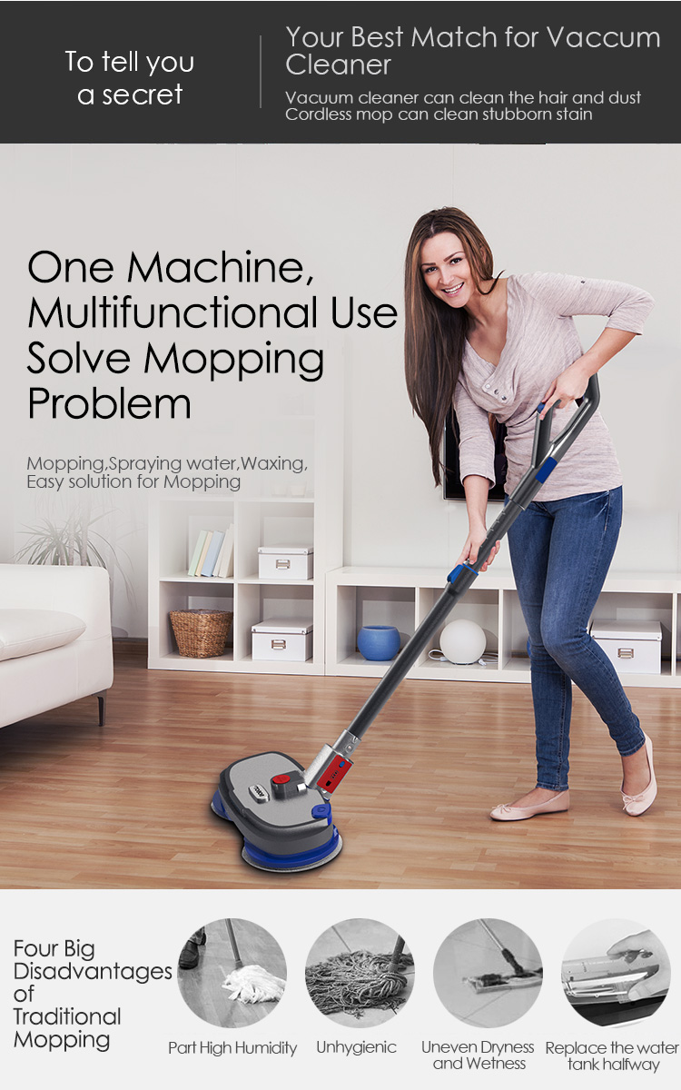 Luxury Cordless Electric Spin Mop