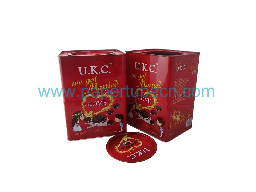 Big Metal Cookie Tin Box for Biscuits Packaging