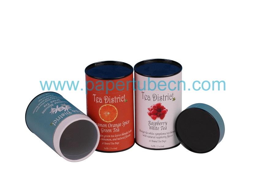 Tea Cans Packaging with Tinplate Cap Paper Tube