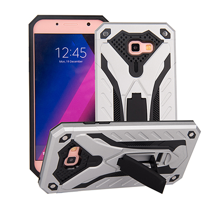 silver armor kickstand phone case