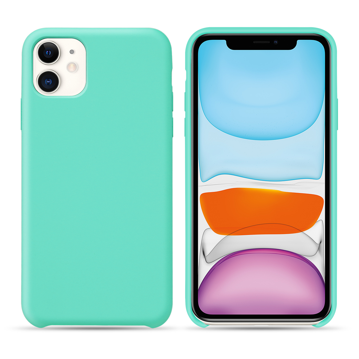 candy color silicone case for iphone 11