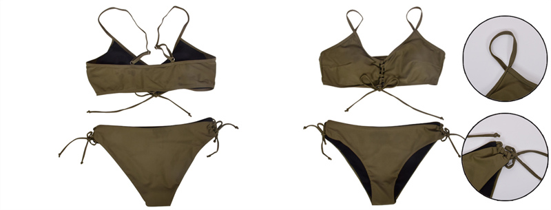 Ladies bandeau bikini sets