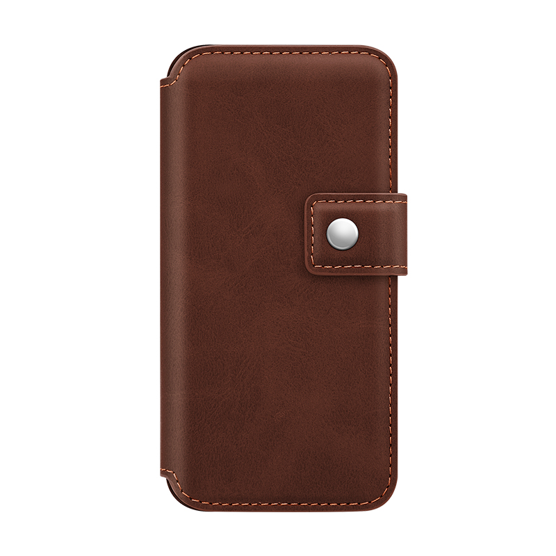 brown PU leather folio case