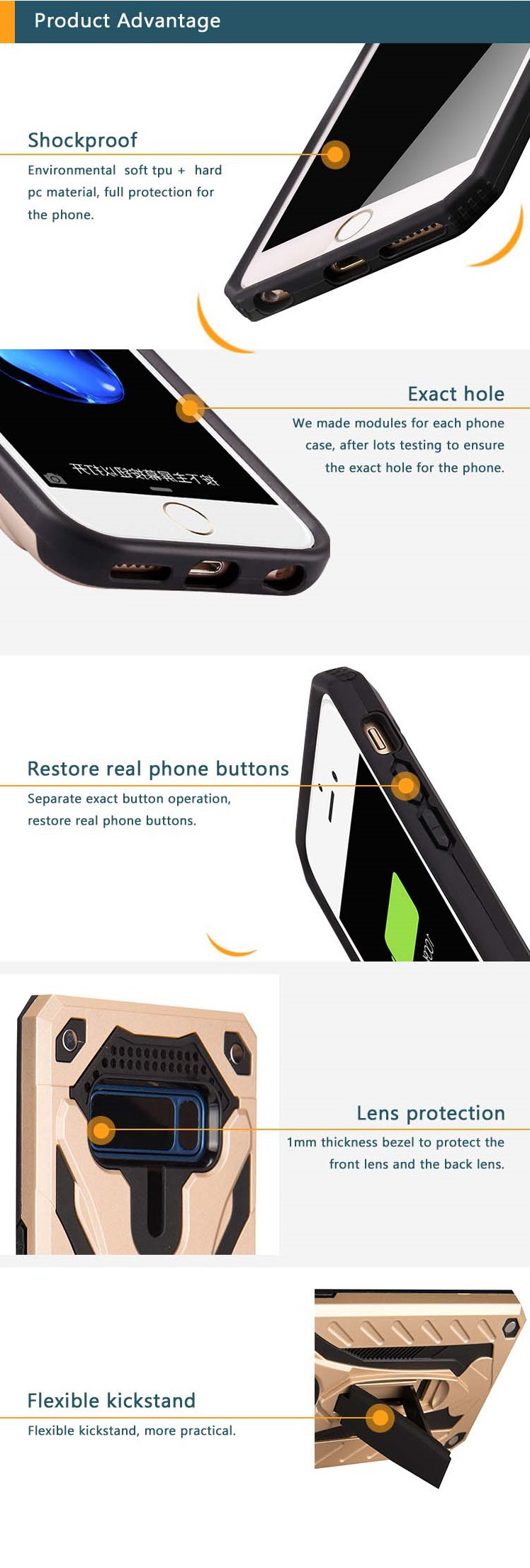 bracket anti-shock mobile phone case