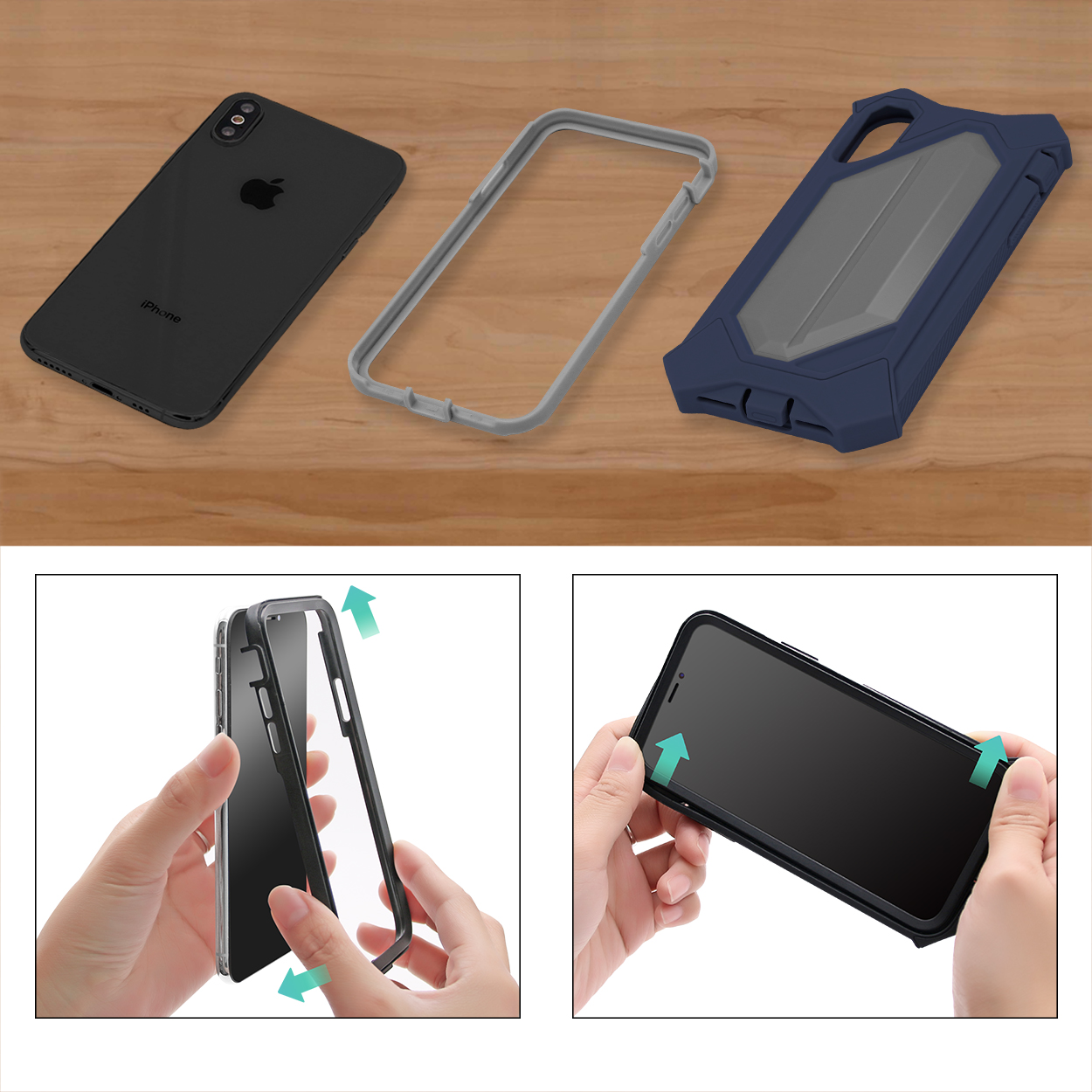 separate hybrid case for iphone X