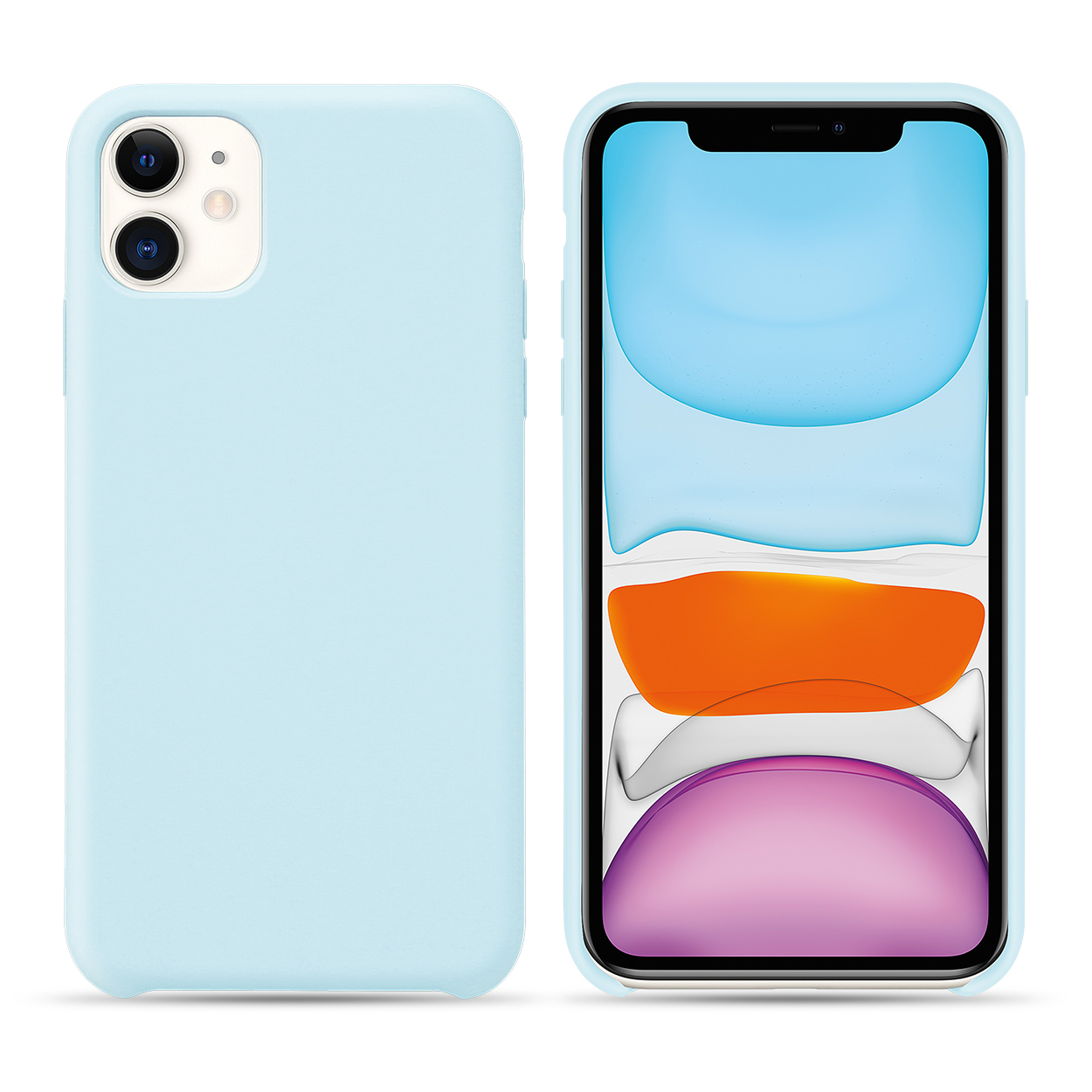 blue Liquid Silicone Phone Case blue Liquid Silicone Phone Case