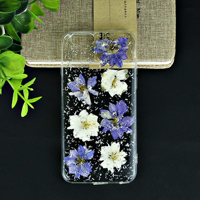 flower pattern drop glue phone case