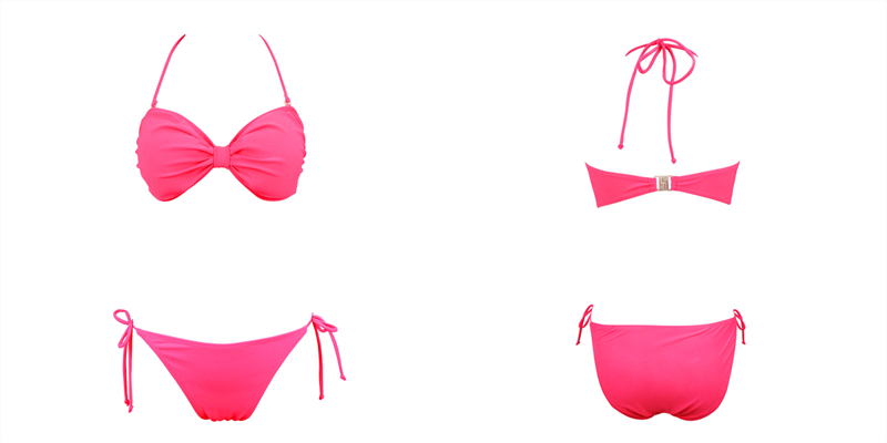 Summer ladies bandeau bikini, women's beachwear, side ties Summer ladies bandeau bikini, women's beachwear, side ties