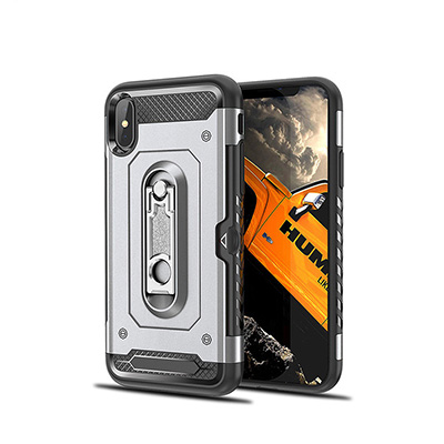 hybrid phone case in silver hybrid phone case in silver