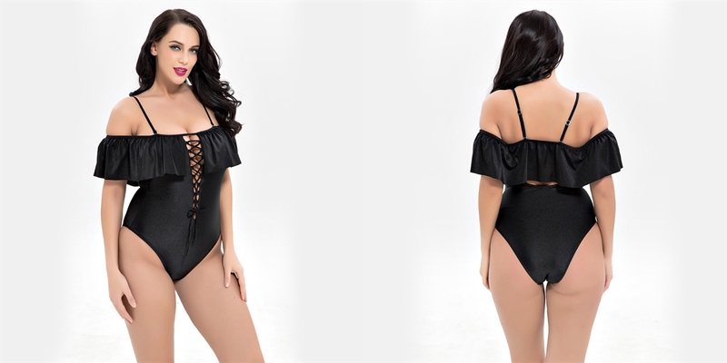 Mommy's ruffle swimsuit one piece, front cross ties, sexy swimwear Mommy's ruffle swimsuit one piece, front cross ties, sexy swimwear