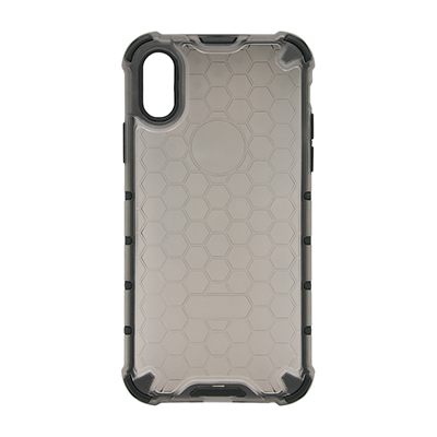 black anti-fall hexagon pattern phone case