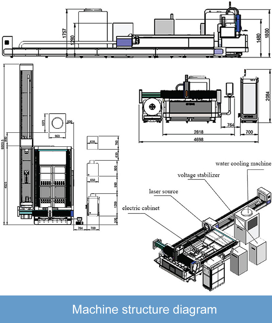 CNC laser cutting machine for metal