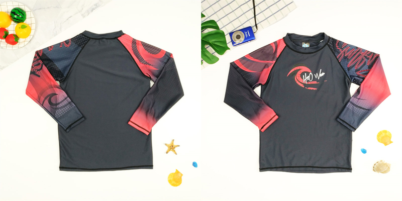 Boy's UV protection with contrast sleeves rashguard 