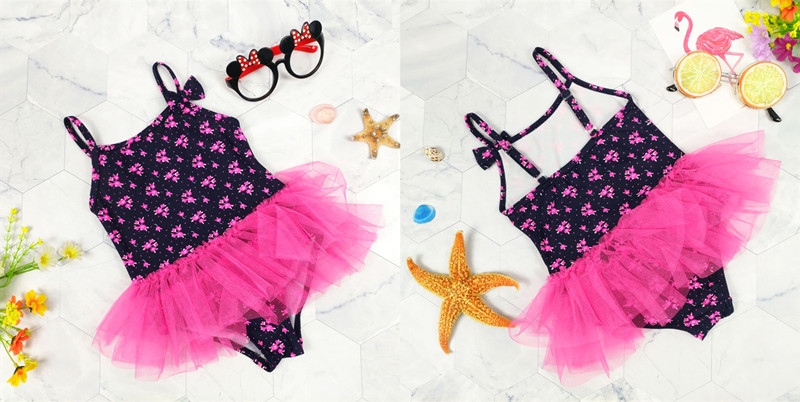 gauzy frill swimwear for baby girls