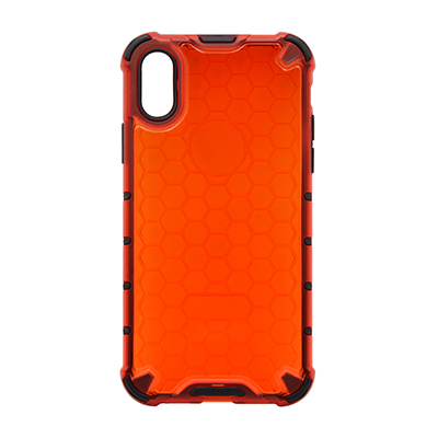 red anti-fall hexagon pattern phone case