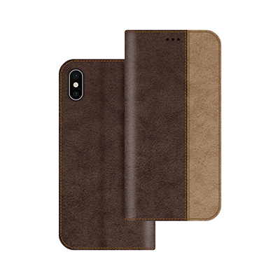 brown litchi pattern pu leather case