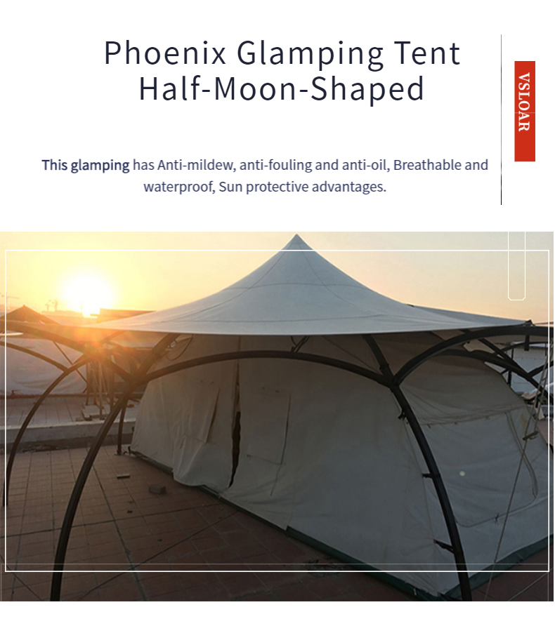 glamping tent half-moon-shaped phoenix