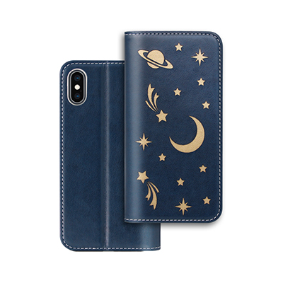 Hollow star design pu leather case