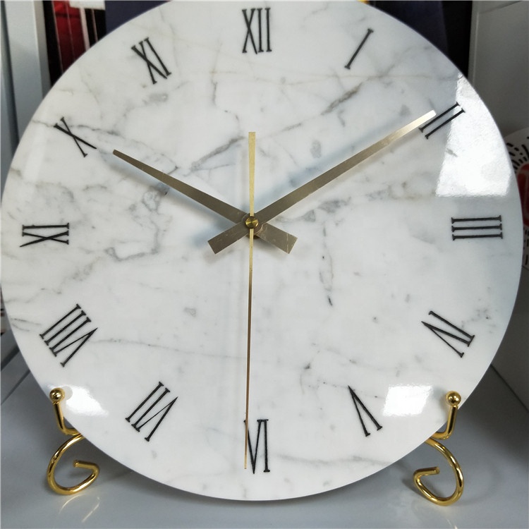 White Marble Simple Clock White Marble Simple Clock