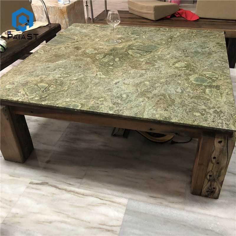 green marble coffee table