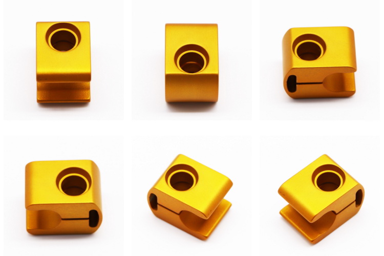 Golden square anodized aluminum case