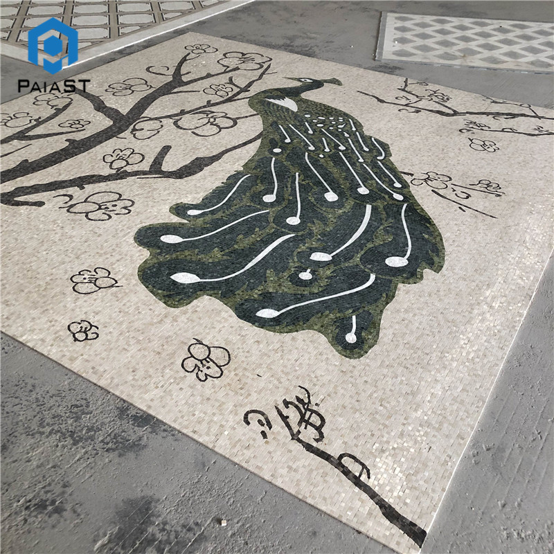 Peacocks Marble Mosaic Tile Stone Art Peacocks Marble Mosaic Tile Stone Art