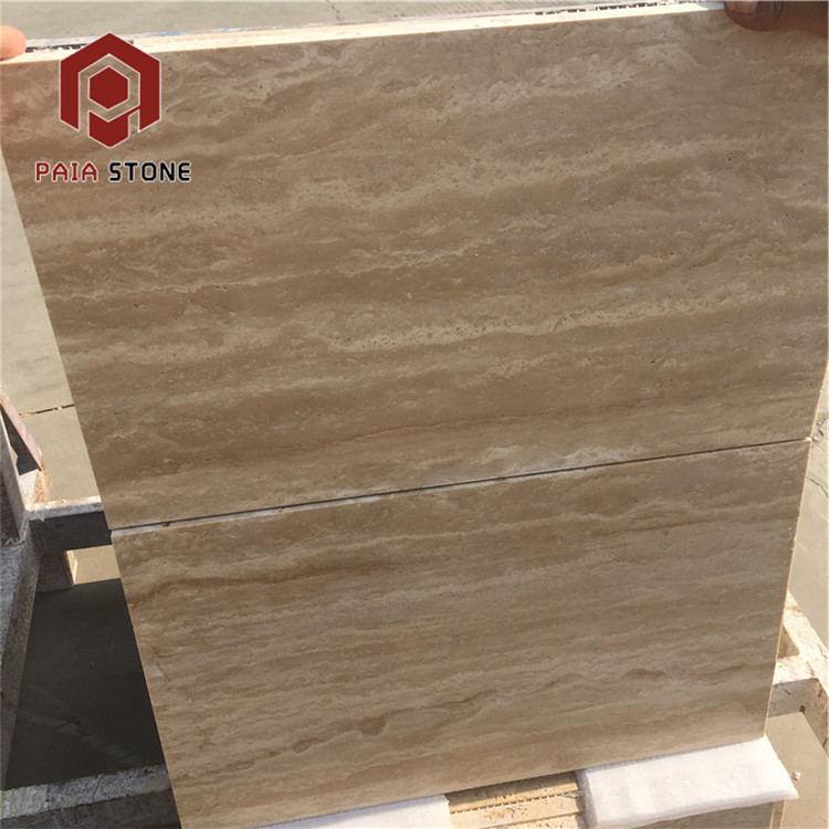 Polished Beige Travertine Marble Slabs