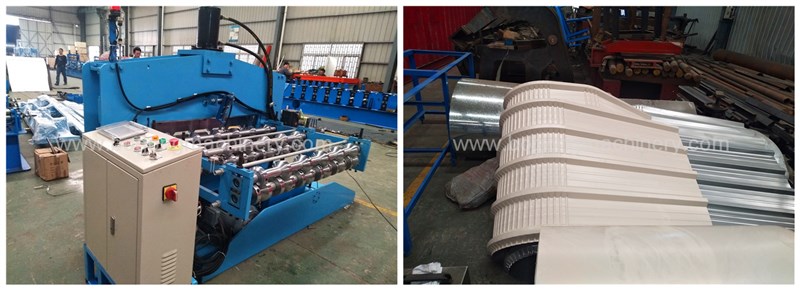 pre painted roof sheet crimp curving machine