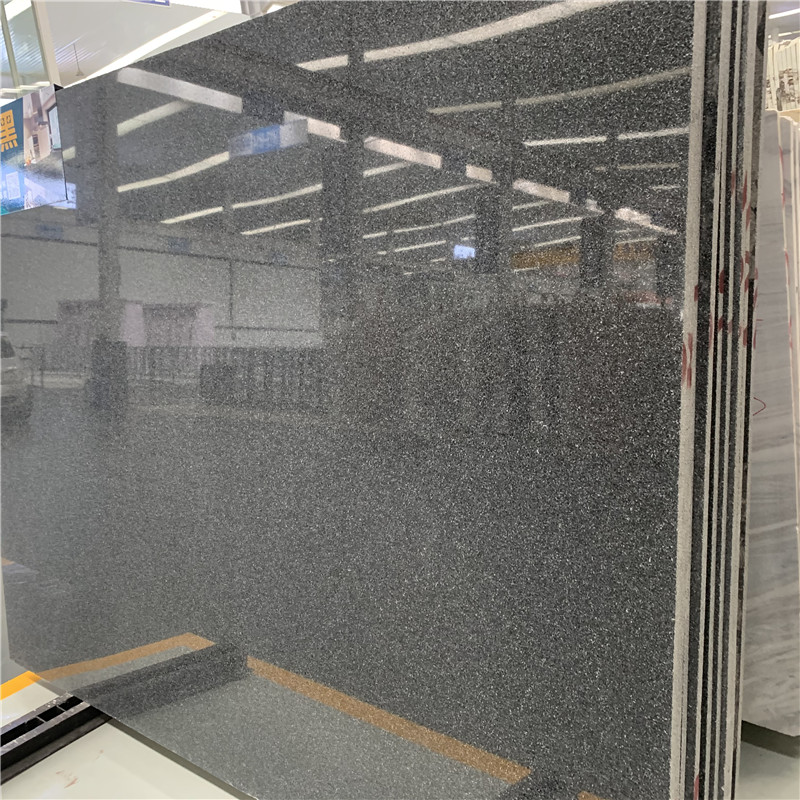 Polished piano black marble Slabs