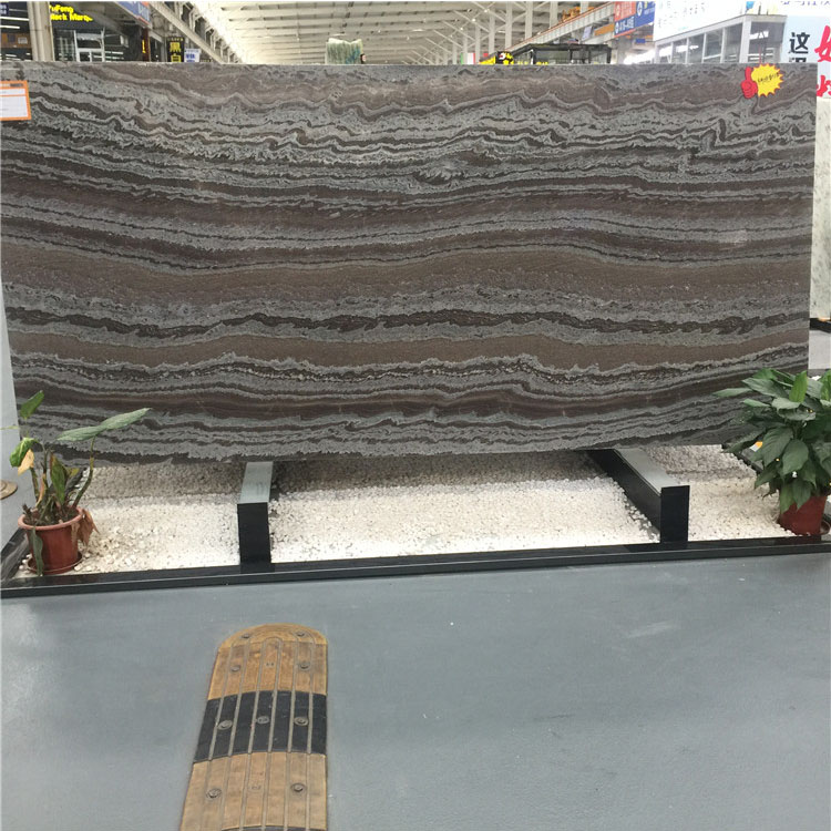 Brown marble slab for interior flooring tiles