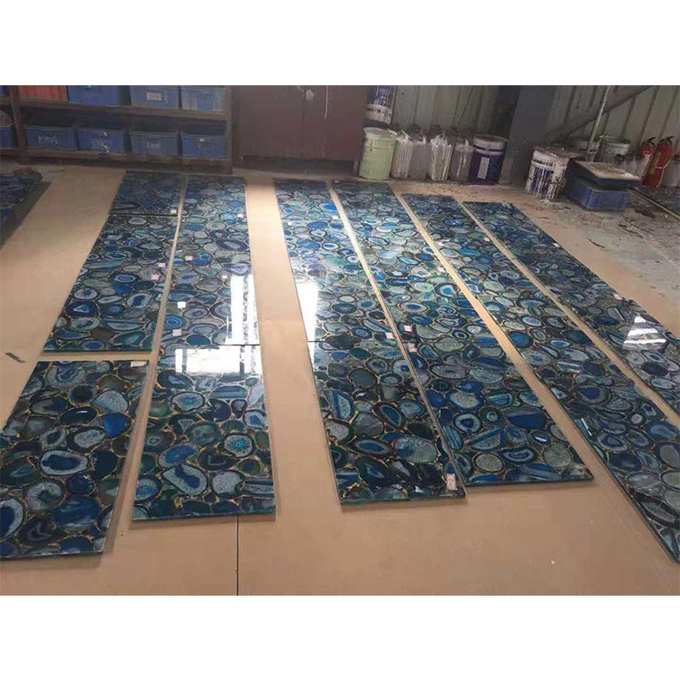 Blue agate stone Blue agate stone