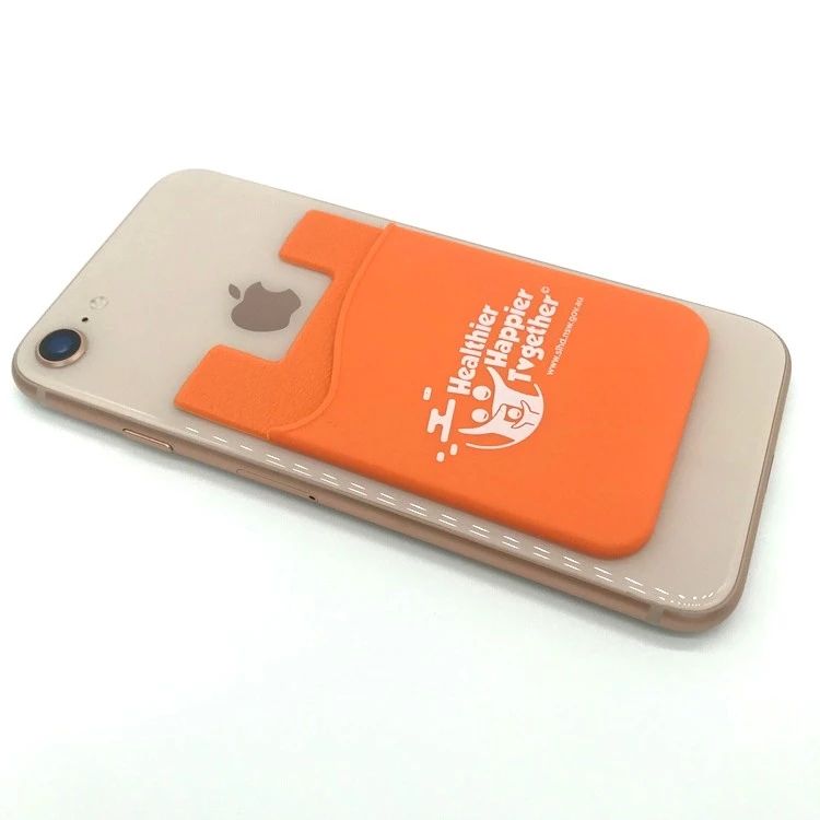 mobile phone back with silicone bracket card holder